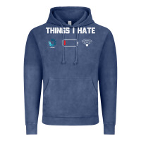 Vintage Denim funny things i hate low battery and wifi connection Vintage Hoodie - linhVisuals