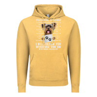 Vintage Mustard funny yorkie personal stalker yorkshire terrier  dog i will follow you Vintage Hoodie - linhVisuals