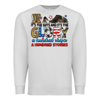Dove Grey it's the guts and it's the glory a hundred stories Premium Sweatshirt - RanaPortraitStore