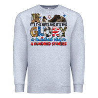 Heather Grey it's the guts and it's the glory a hundred stories Premium Sweatshirt - RanaPortraitStore