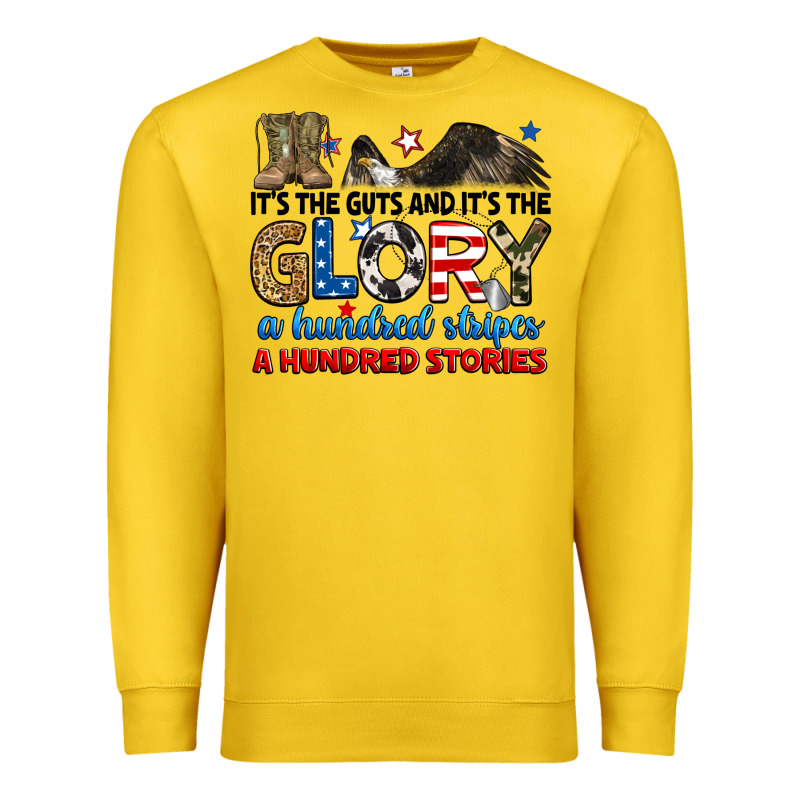 It's The Guts And It's The Glory A Hundred Stories Premium Sweatshirt by RanaPortraitStore | Teevron
