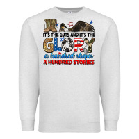 Oatmeal Heather it's the guts and it's the glory a hundred stories Premium Sweatshirt - RanaPortraitStore