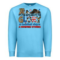Ocean Blue it's the guts and it's the glory a hundred stories Premium Sweatshirt - RanaPortraitStore