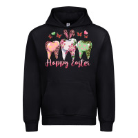 Black Happy Easter Dental Urban Hoodie - RanaPortraitStore