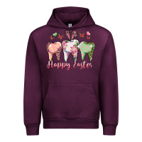 Mauve Wine Happy Easter Dental Urban Hoodie - RanaPortraitStore