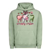 Pigment Oil Green Happy Easter Dental Urban Hoodie - RanaPortraitStore