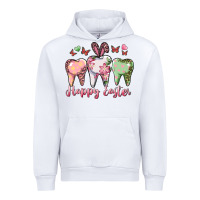 White Happy Easter Dental Urban Hoodie - RanaPortraitStore