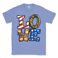 Colony Blue love 4th of july army veteran Classic Tee - Jasminsmagicworld