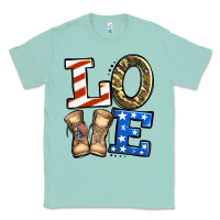 Seafoam love 4th of july army veteran Classic Tee - Jasminsmagicworld