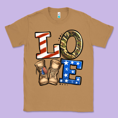 Love 4th Of July Army Veteran Classic Tee Designed By Jasminsmagicworld