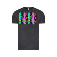 Vintage Black tie dye brushstrokes Vintage Tee - RanaPortraitStore