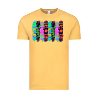 Vintage Mustard tie dye brushstrokes Vintage Tee - RanaPortraitStore