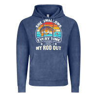 Vintage Denim she swallows every time i bring my rod t  shirt she swallows every tim Vintage Hoodie - linhVisuals