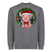 Storm Sitting Pig Christmas Heavyweight Sweatshirt - RanaPortraitStore