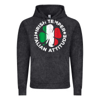 Vintage Black irish temper italian attitude t shirt st patrick's day t shirt Vintage Hoodie - linhVisuals