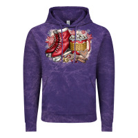 Cloud Purple Christmas Ice Skating Vintage Hoodie - CowhideDigitalArt
