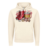 Vintage Artic Christmas Ice Skating Vintage Hoodie - CowhideDigitalArt