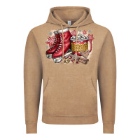Vintage Coffee Christmas Ice Skating Vintage Hoodie - CowhideDigitalArt