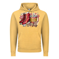 Vintage Mustard Christmas Ice Skating Vintage Hoodie - CowhideDigitalArt