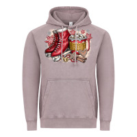 Vintage Zinc Christmas Ice Skating Vintage Hoodie - CowhideDigitalArt