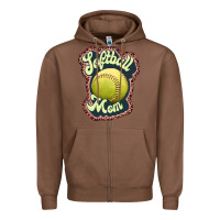 Chestnut softball mom Zipper Hoodie - JahusDesignShop