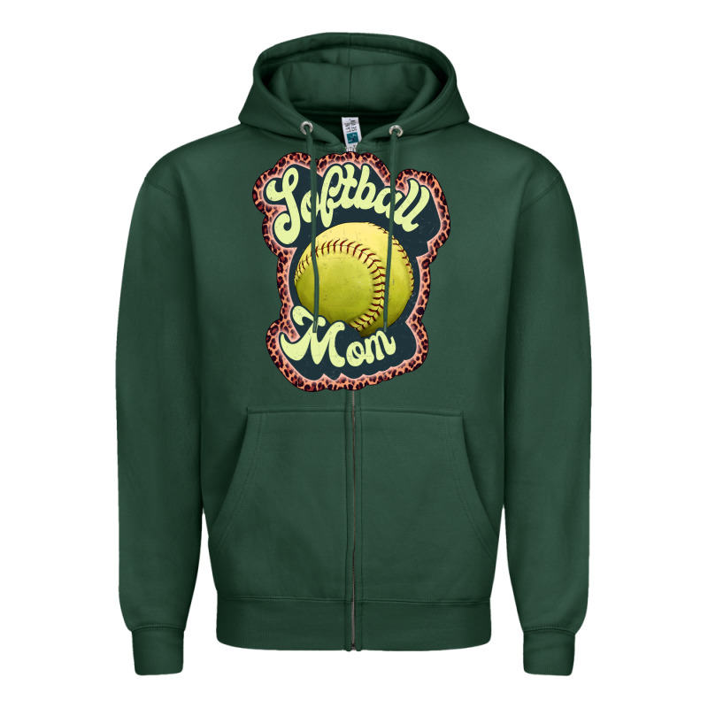 Softball Mom Zipper Hoodie by JahusDesignShop | Teevron