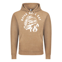 Vintage Coffee Raise Hell Eat white Vintage Hoodie - linhVisuals