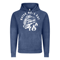 Vintage Denim Raise Hell Eat white Vintage Hoodie - linhVisuals