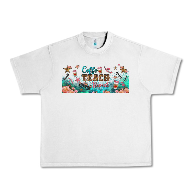 Coffe Teach Repeat Libbey Glass Urban Heavy Tee by BundleAndBundleShop | Teevron