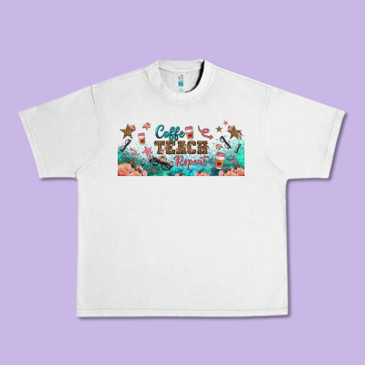 Coffe Teach Repeat Libbey Glass Urban Heavy Tee Designed By Bundleandbundleshop