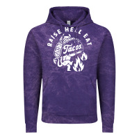 Cloud Purple Raise Hell Eat white Vintage Hoodie - linhVisuals