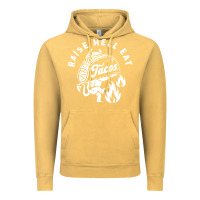 Vintage Mustard Raise Hell Eat white Vintage Hoodie - linhVisuals