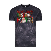 Cloud Black santa's favorite baseball player for christmas Vintage Tee - FaDigitalArtStudio