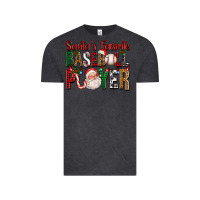 Vintage Black santa's favorite baseball player for christmas Vintage Tee - FaDigitalArtStudio
