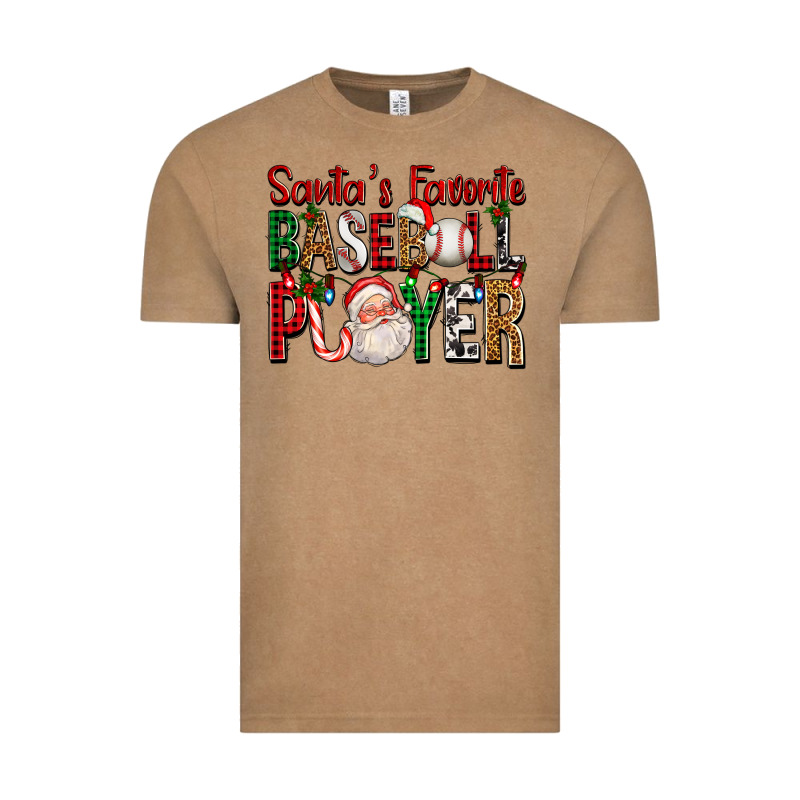 Santa's Favorite Baseball Player For Christmas Vintage Tee by FaDigitalArtStudio | Teevron