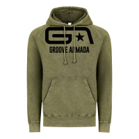 Vintage Olive GROOVE ARMADA Vintage Hoodie - linhVisuals