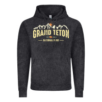 Vintage Black grand teton national park est 1929 vinage wyoming mountains graphic Vintage Hoodie - linhVisuals
