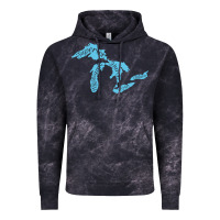 Cloud Black great lakes of michigan Vintage Hoodie - linhVisuals