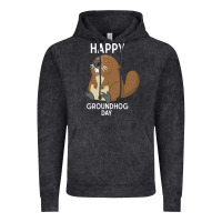 Vintage Black happy groundhog day respect the shadow funny spring prediction holiday Vintage Hoodie - linhVisuals