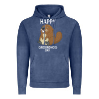 Vintage Denim happy groundhog day respect the shadow funny spring prediction holiday Vintage Hoodie - linhVisuals