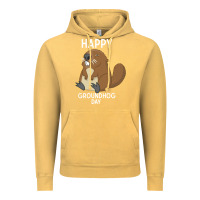 Vintage Mustard happy groundhog day respect the shadow funny spring prediction holiday Vintage Hoodie - linhVisuals
