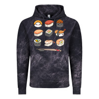 Cloud Black happy sushi kawaii anime japanese food lover funny illustration gift Vintage Hoodie - linhVisuals
