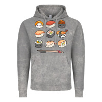 Cloud Rock happy sushi kawaii anime japanese food lover funny illustration gift Vintage Hoodie - linhVisuals