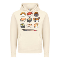 Vintage Artic happy sushi kawaii anime japanese food lover funny illustration gift Vintage Hoodie - linhVisuals