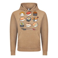 Vintage Coffee happy sushi kawaii anime japanese food lover funny illustration gift Vintage Hoodie - linhVisuals