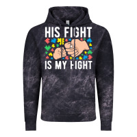 Cloud Black his fight is my fight autism dad mom fist bump cute supportive awarene Vintage Hoodie - linhVisuals