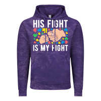 Cloud Purple his fight is my fight autism dad mom fist bump cute supportive awarene Vintage Hoodie - linhVisuals
