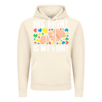 Vintage Artic his fight is my fight autism dad mom fist bump cute supportive awarene Vintage Hoodie - linhVisuals