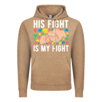 Vintage Coffee his fight is my fight autism dad mom fist bump cute supportive awarene Vintage Hoodie - linhVisuals