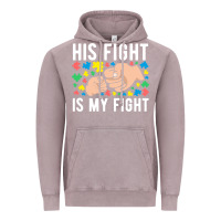 Vintage Zinc his fight is my fight autism dad mom fist bump cute supportive awarene Vintage Hoodie - linhVisuals